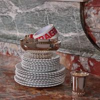 christofle babylone bread plate grey