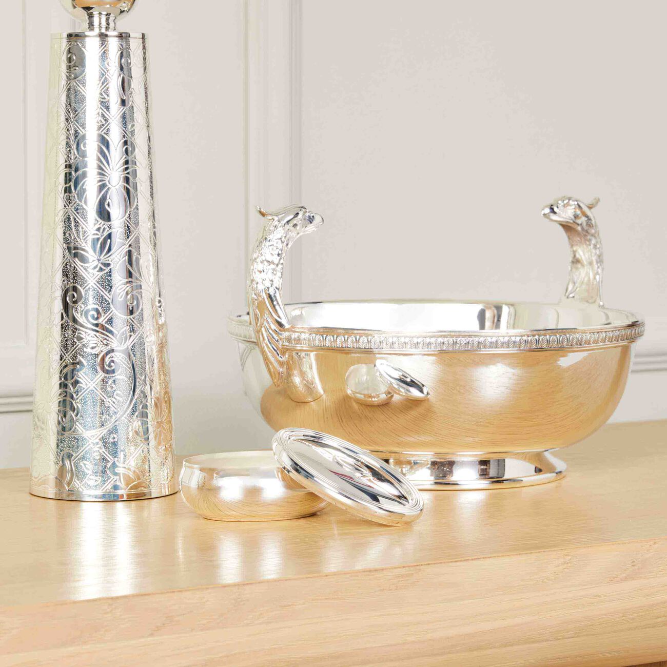 christofle medallion bonbonni re box silver plated
