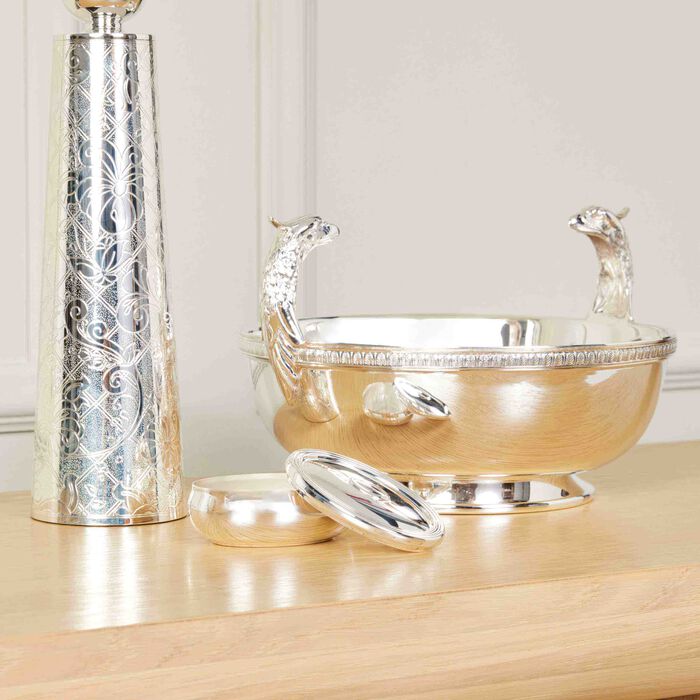 christofle medallion bonbonni re box silver plated