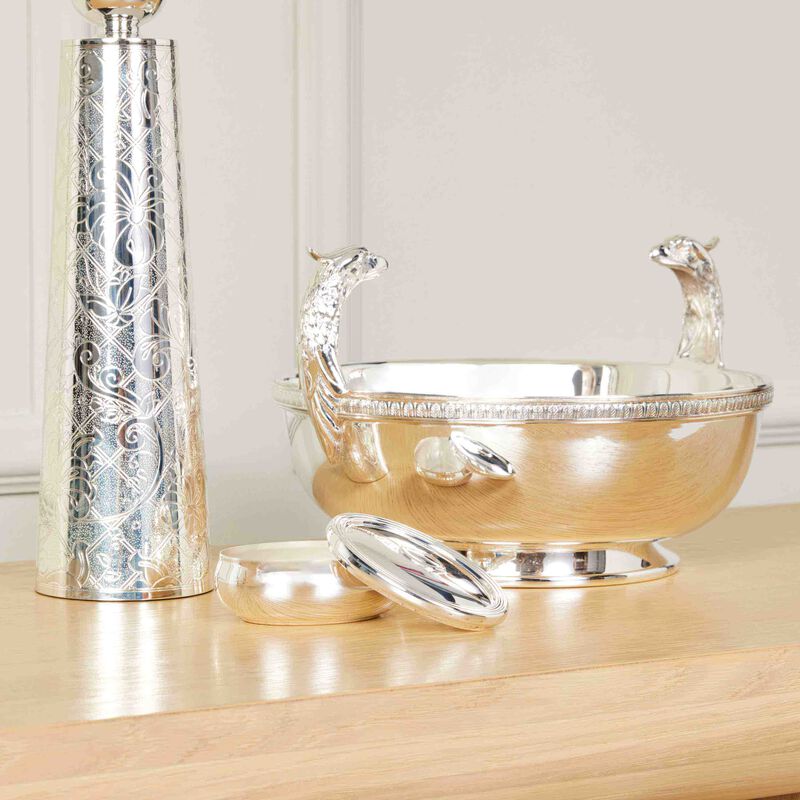 christofle medallion bonbonni re box silver plated