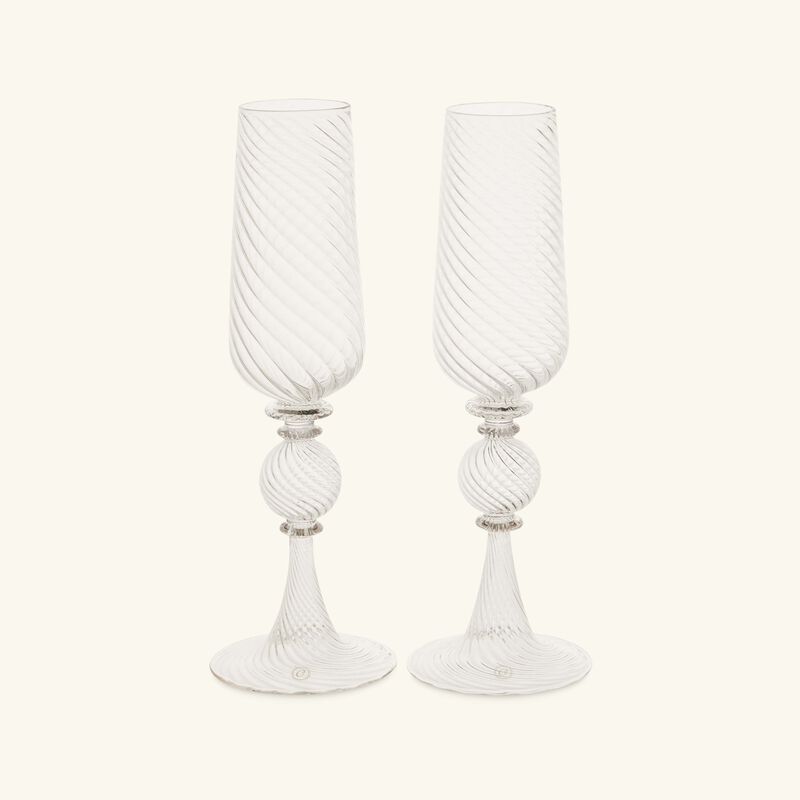 Tourbillon Flute Champagne Glasses Set of 2 christofle tourbillon flute champagne glasses set of 2