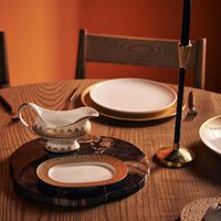 bernardaud ecume or bread   butter plate oval gold 23cm