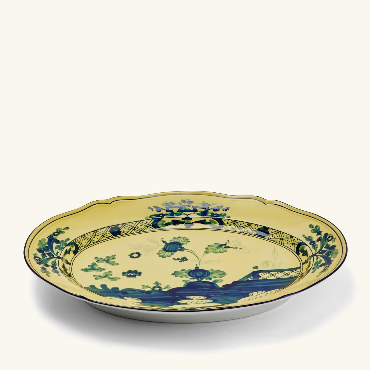 ginori 1735 oriente italiano citrino serving platter oval yellow 29cm