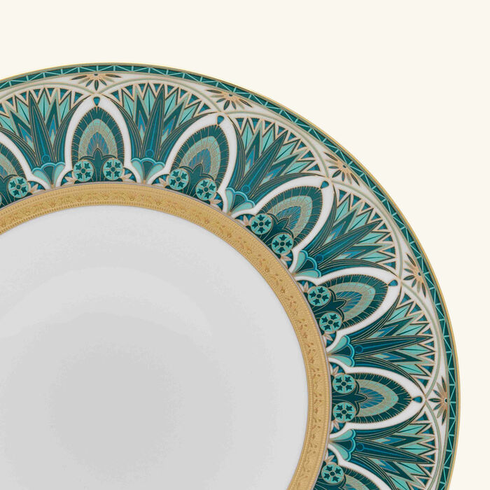 haviland r ves du nil dinner plate round green 28cm set of 2