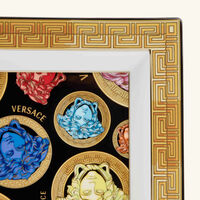 versace medusa amplified trinket tray square green 21cm
