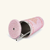 versace medusa crystal travel cup pink