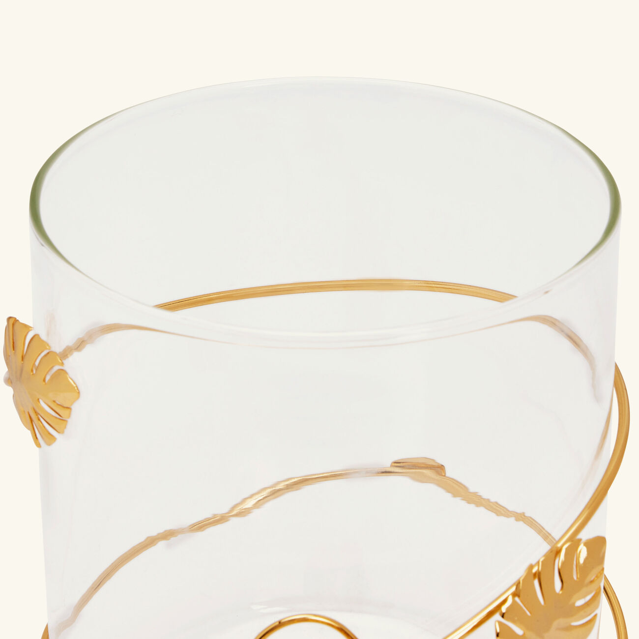 villari ibiscus candle holder clear