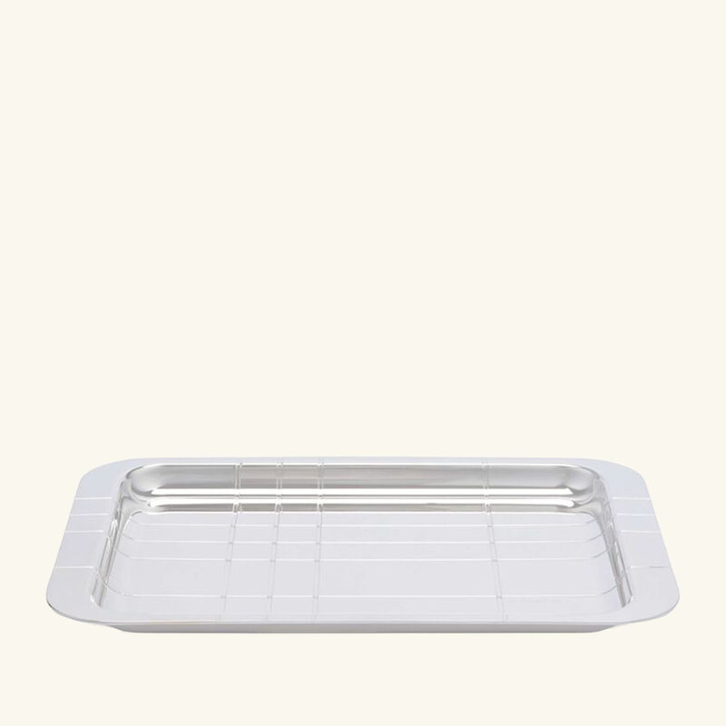 كريستوفل صينية جرافيك مستطيلة صغيرة مطلية بالفضة