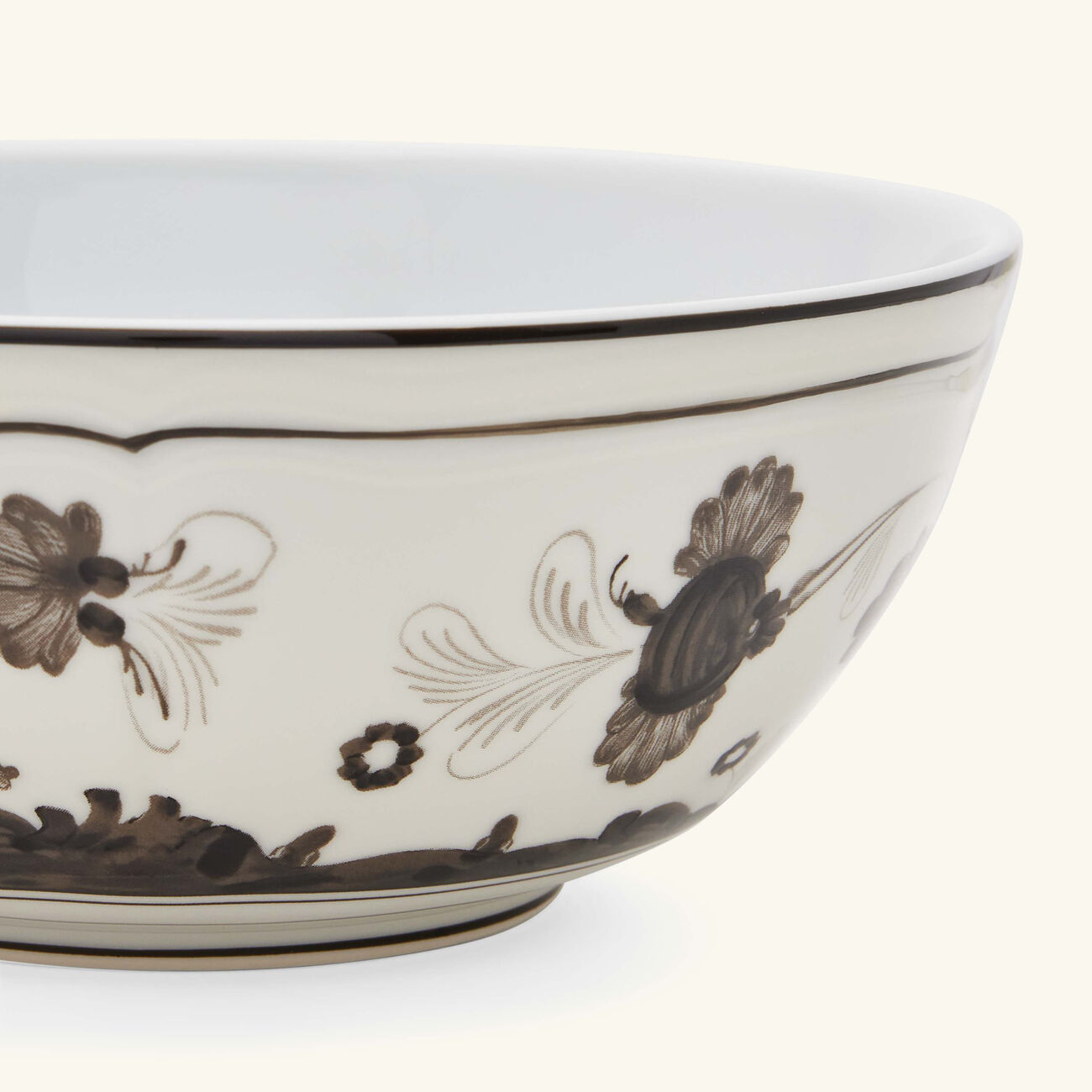 ginori 1735 oriente italiano bowl grey