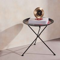 طاولة فوياج أو راجستان الصغيرة المستديرة القابلة للطي سوداء إيترو طاولة فوياج أو راجستان الصغيرة المستديرة القابلة للطي سوداء