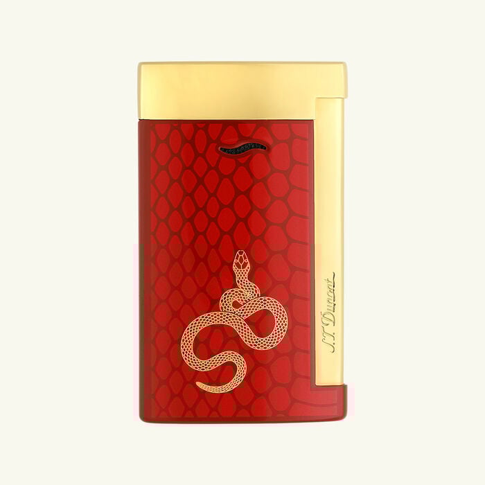 st dupont slim 7 snake lighter red