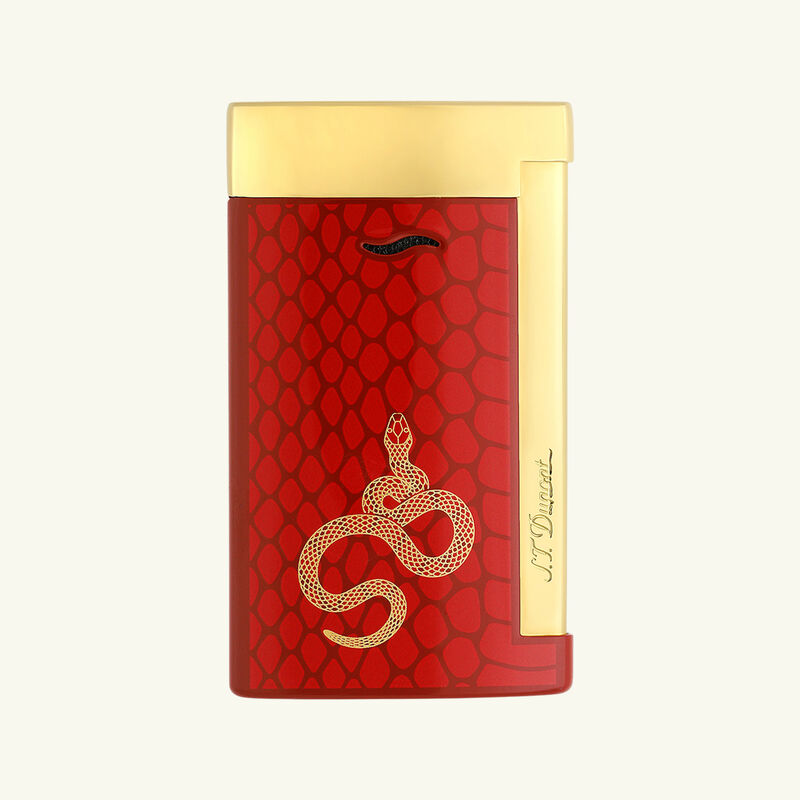 st dupont slim 7 snake lighter red
