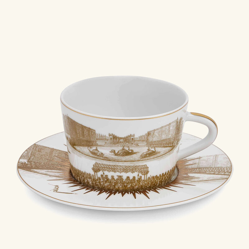 Versailles Enchante Tea Cup & Saucer Gold Set Of 2 bernardaud versailles enchante tea cup saucer gold set of 2