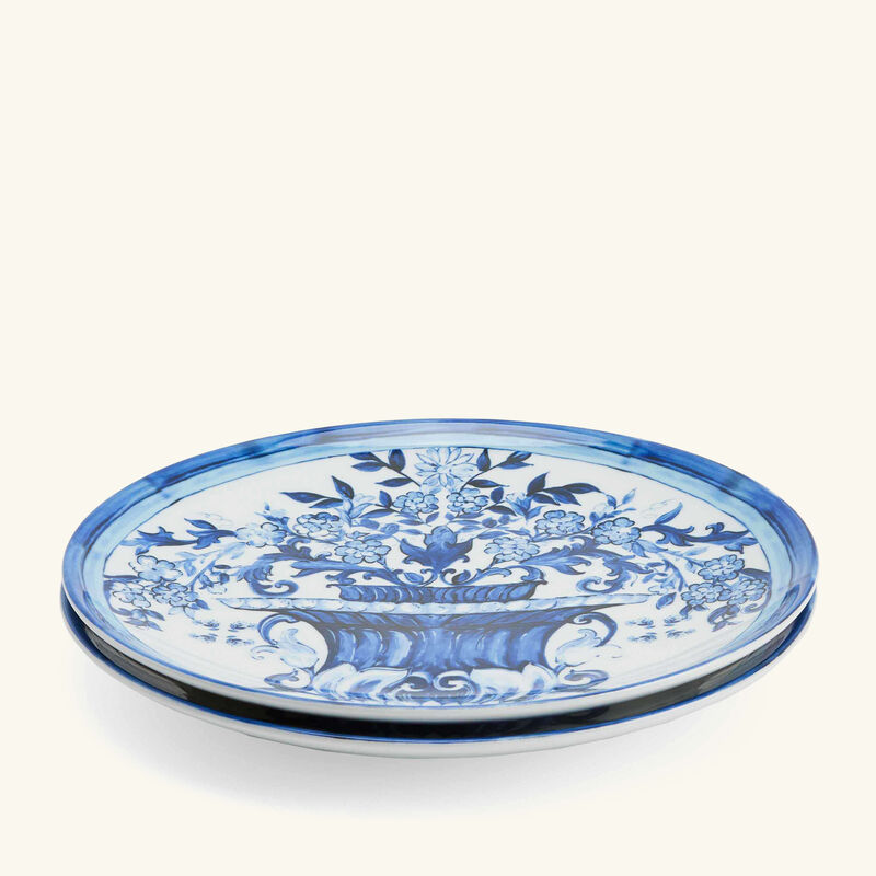 dolce gabbana casa blu mediterraneo dinner plate round blue 26cm set of 2