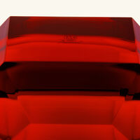baccarat octogone vase small red