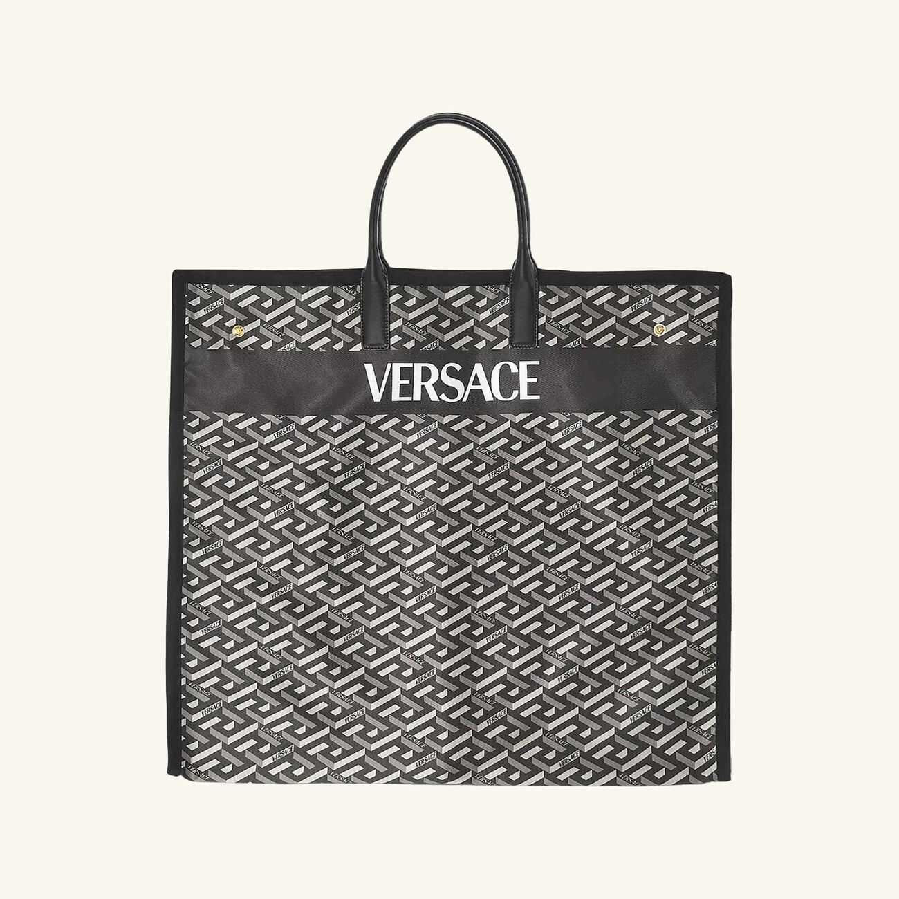 versace la greca top handle bag