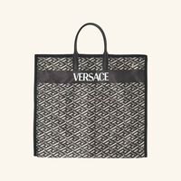 versace la greca top handle bag