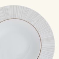 bernardaud silva soup plate round silver 22cm