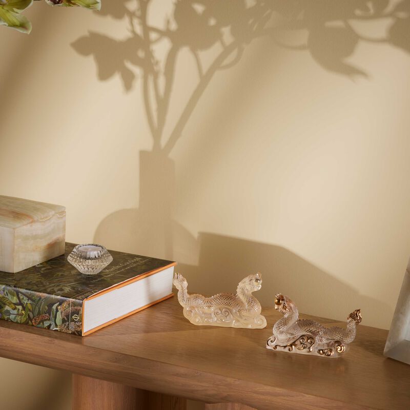 lalique tianlong dragon sculpture small gold