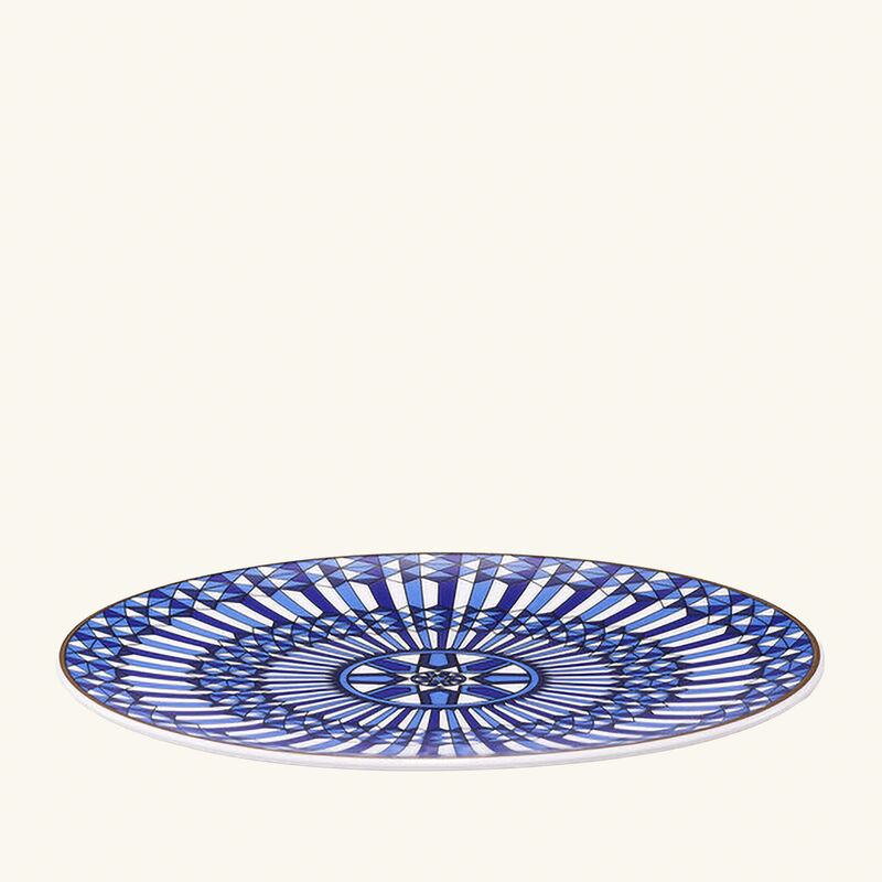 baccarat arcadia bread plate round blue 16cm