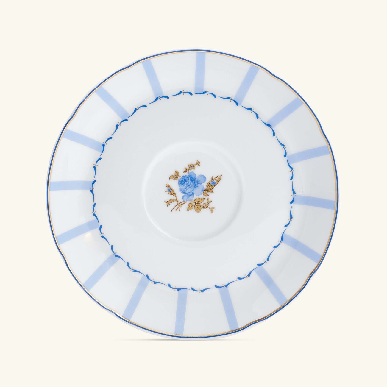 bernardaud brocante tea cup   saucer blue