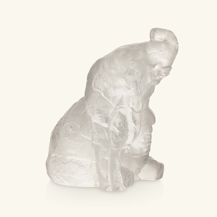 lalique terramineral baby elephant figurine mini clear