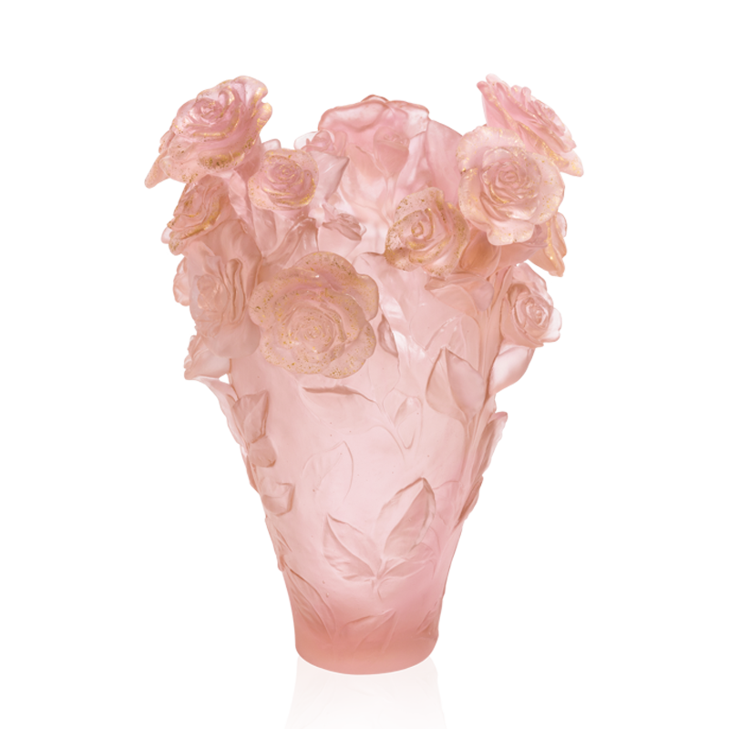 Rose Passion Pink And Gold Magnum Vase, large