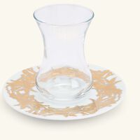 Tamrah by Razan Alazzouni Palm Arabic Tea Cup & Saucer Gold Set of 2 silsal tamrah by razan alazzouni palm arabic tea cup saucer gold set of 2