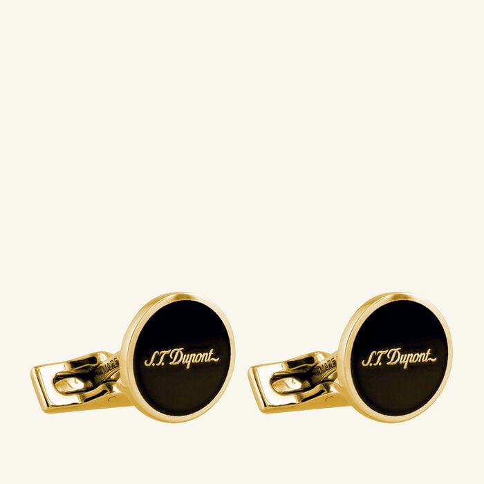 st dupont manchette cufflinks black