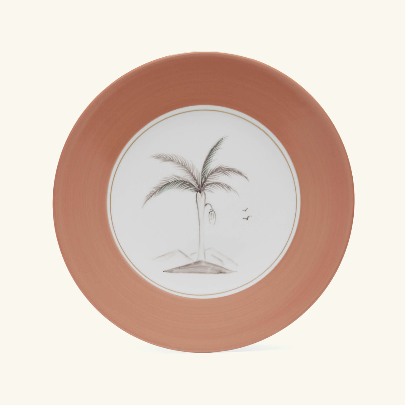 marie daage bamboo colonies charger plate round pink 30cm