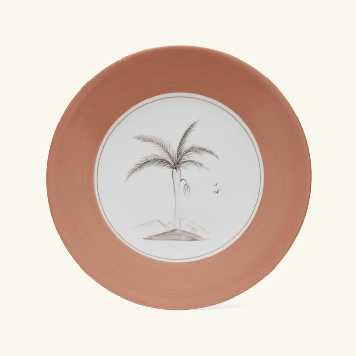 marie daage bamboo colonies charger plate round pink 30cm