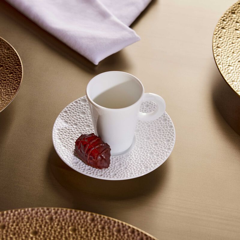 bernardaud ecume coffee cup saucer white