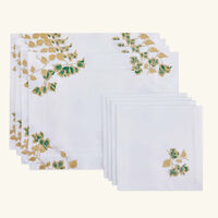 atelier houriatazi bougainviliers placemat   napkin white set of 4