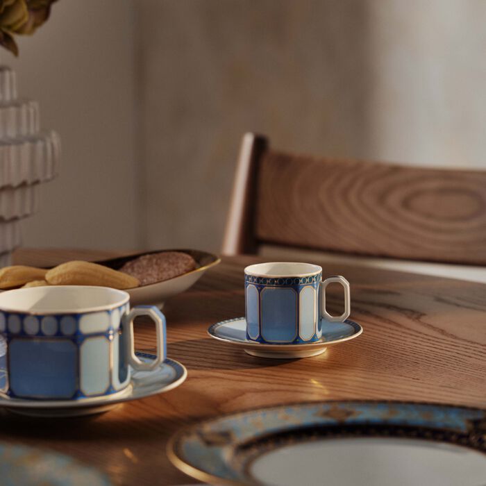rosenthal signum azure coffee cup saucer blue