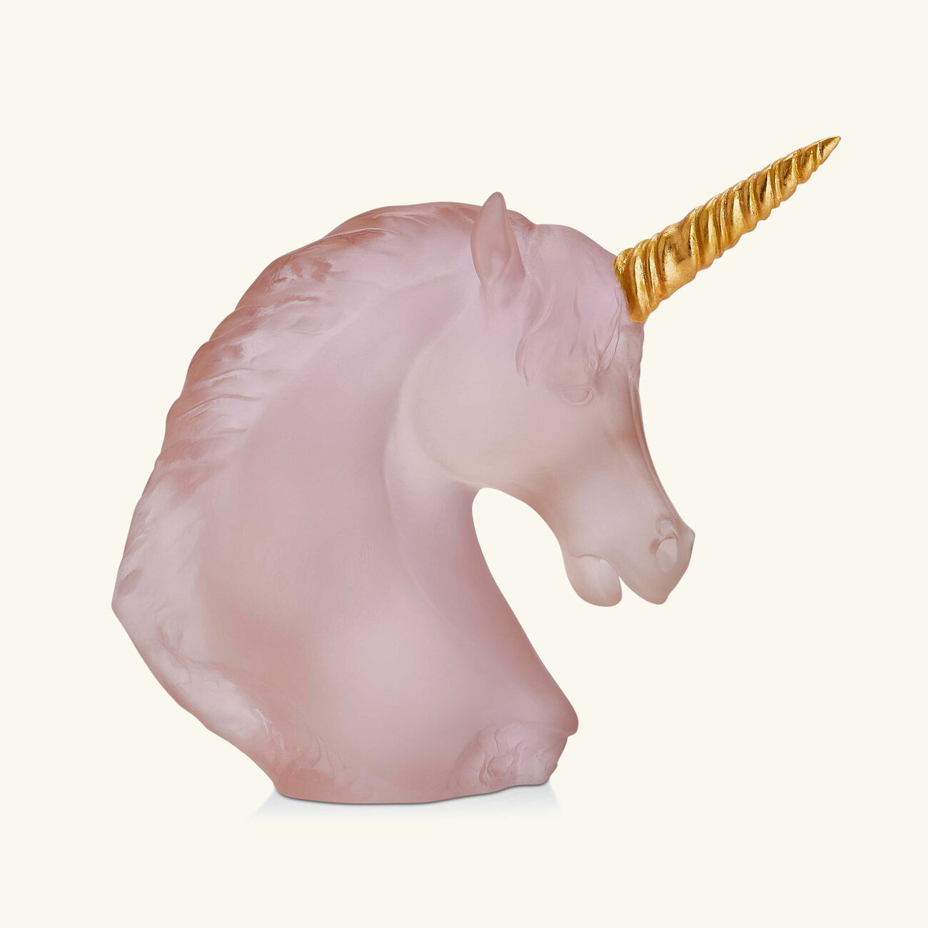 daum unicorn sculpture medium pink limited edition