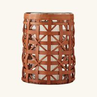 ralph lauren home preston hurricane candle holder small brown