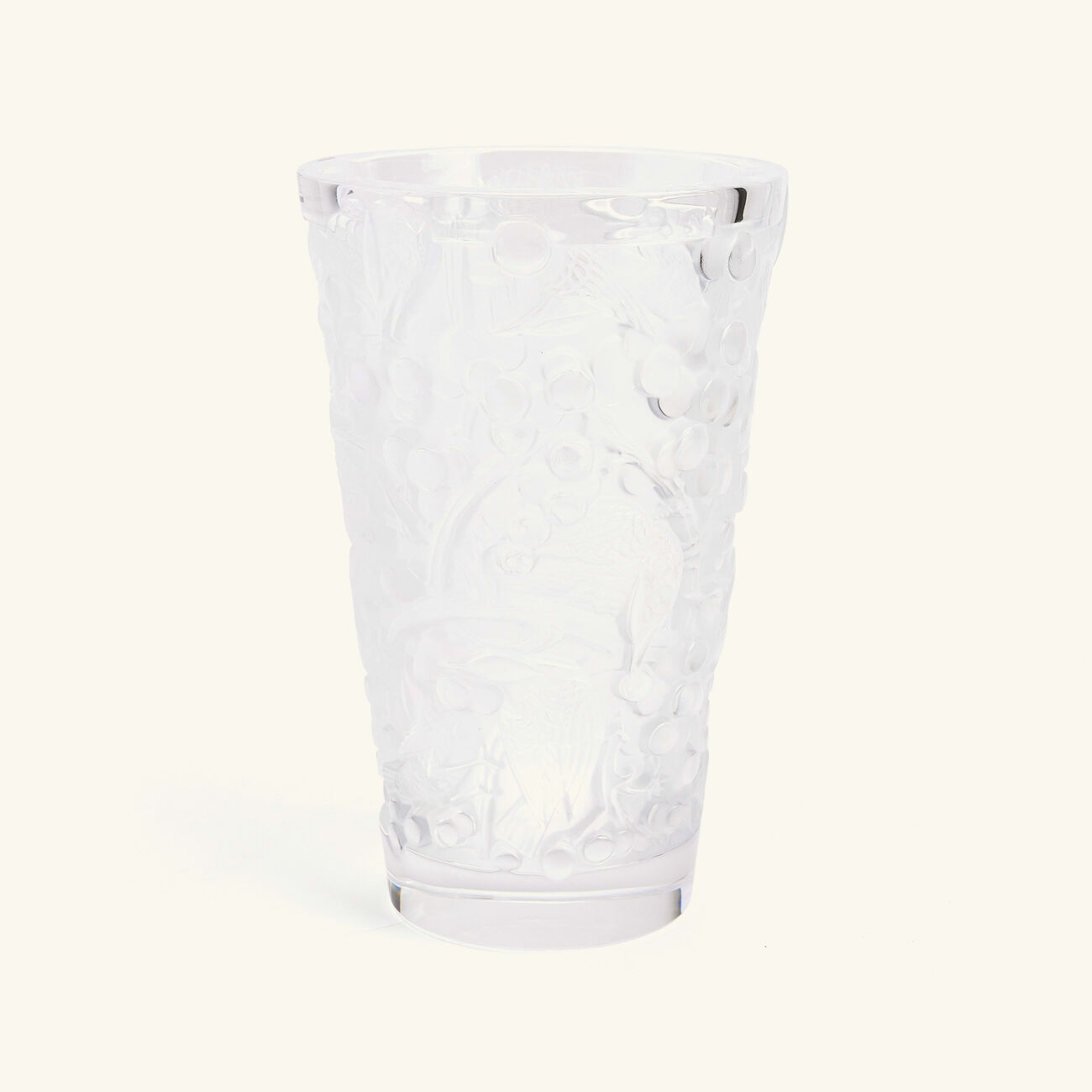 lalique merles et raisins vase small clear