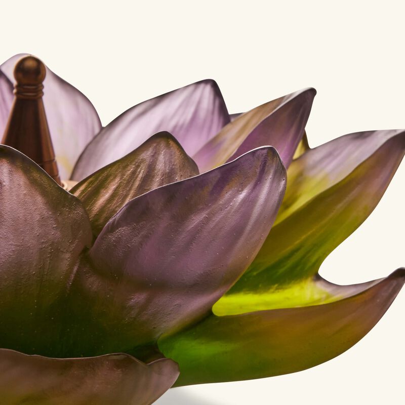 daum jardin de lotus incense holder green