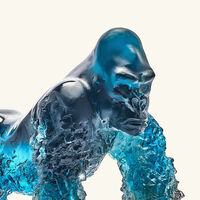 daum gorrila sculpture medium blue limited edition