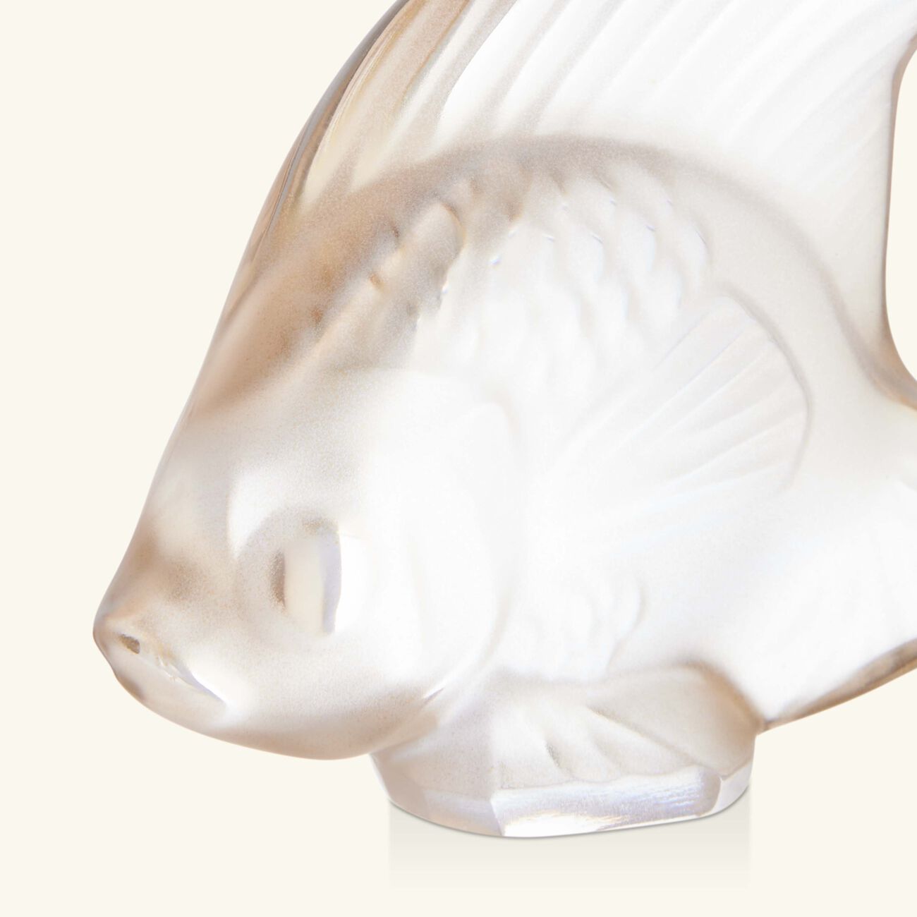 lalique fish figurine small gold