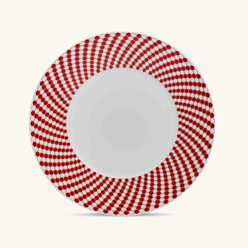 christofle madison 6 dessert plate round red 21cm