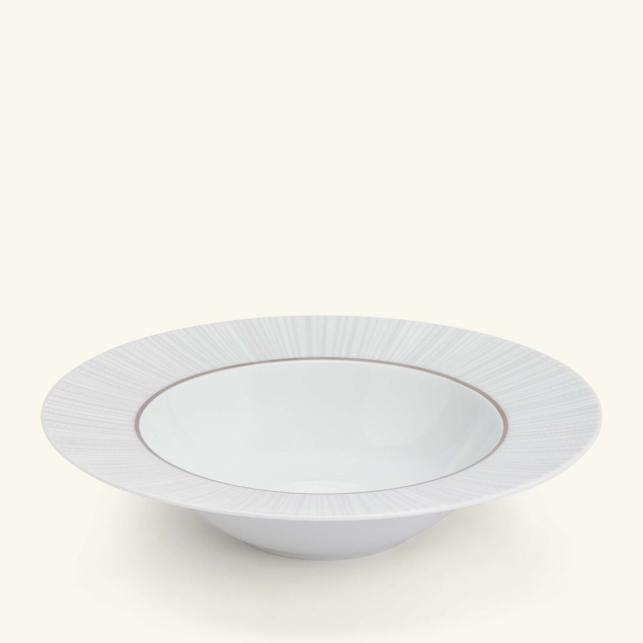 bernardaud silva soup plate round silver 22cm