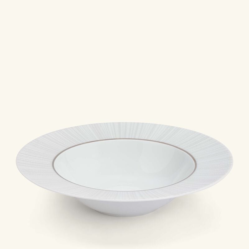 bernardaud silva soup plate round silver 22cm