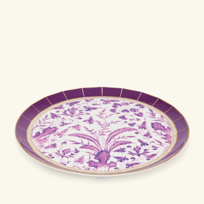bernardaud prunus serving platter round purple
