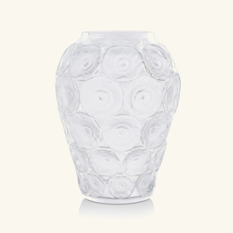 lalique anmones vase medium clear