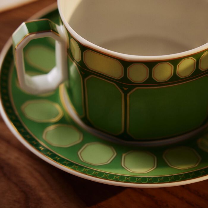 rosenthal signum fern tea cup saucer green