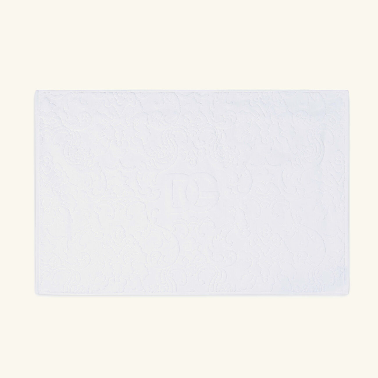 dolce gabbana casa terry cotton bath mat white
