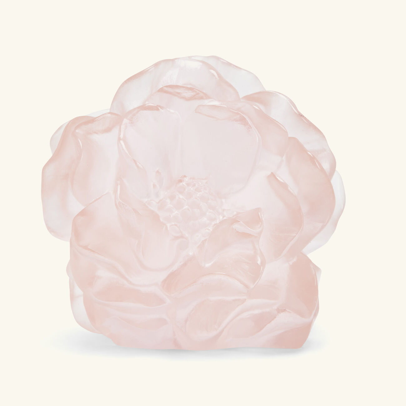 daum camellia flower figurine mini pink