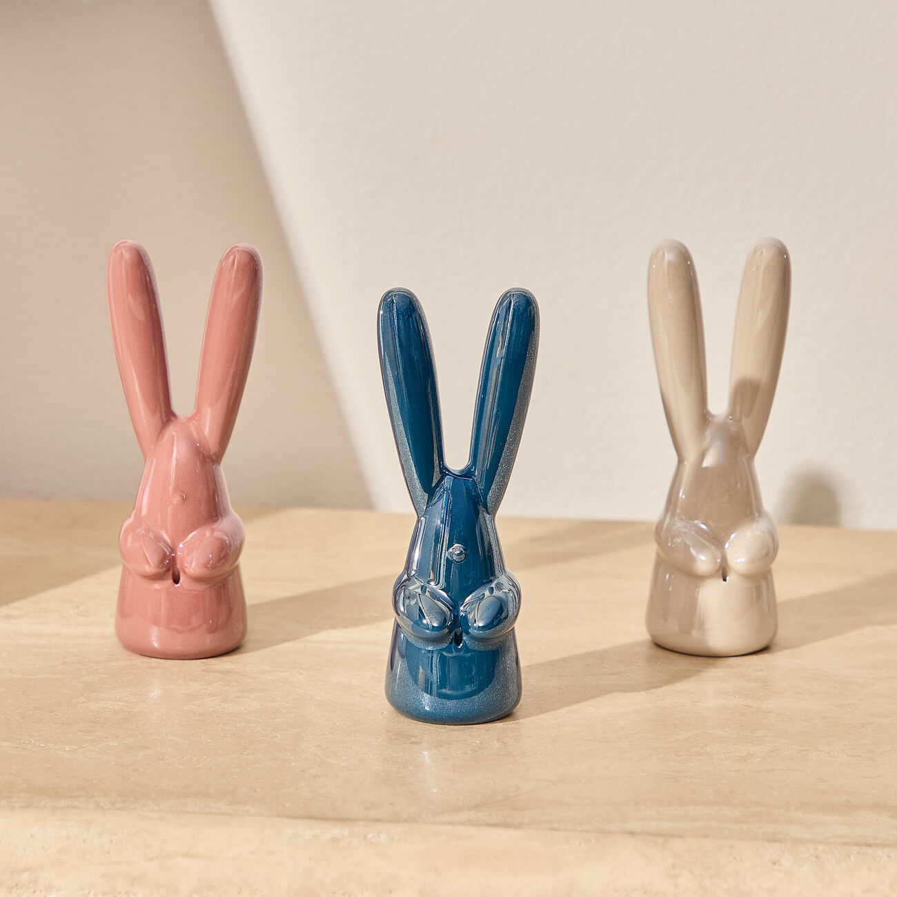 lladro bunny sculpture small blue