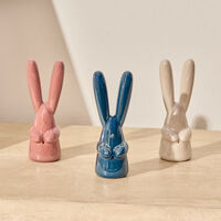 lladro bunny sculpture small blue